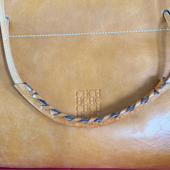 Carolina Herrera Handbags - Carolina Herrera Camel Leather Shoulder Bag